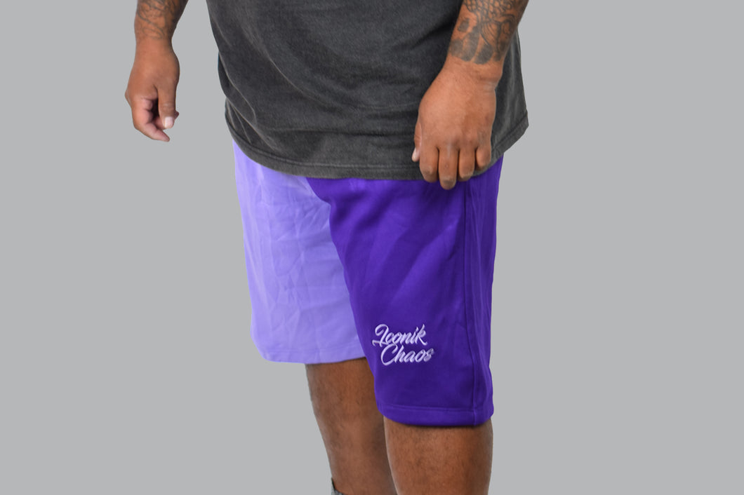 Purple Split Shorts